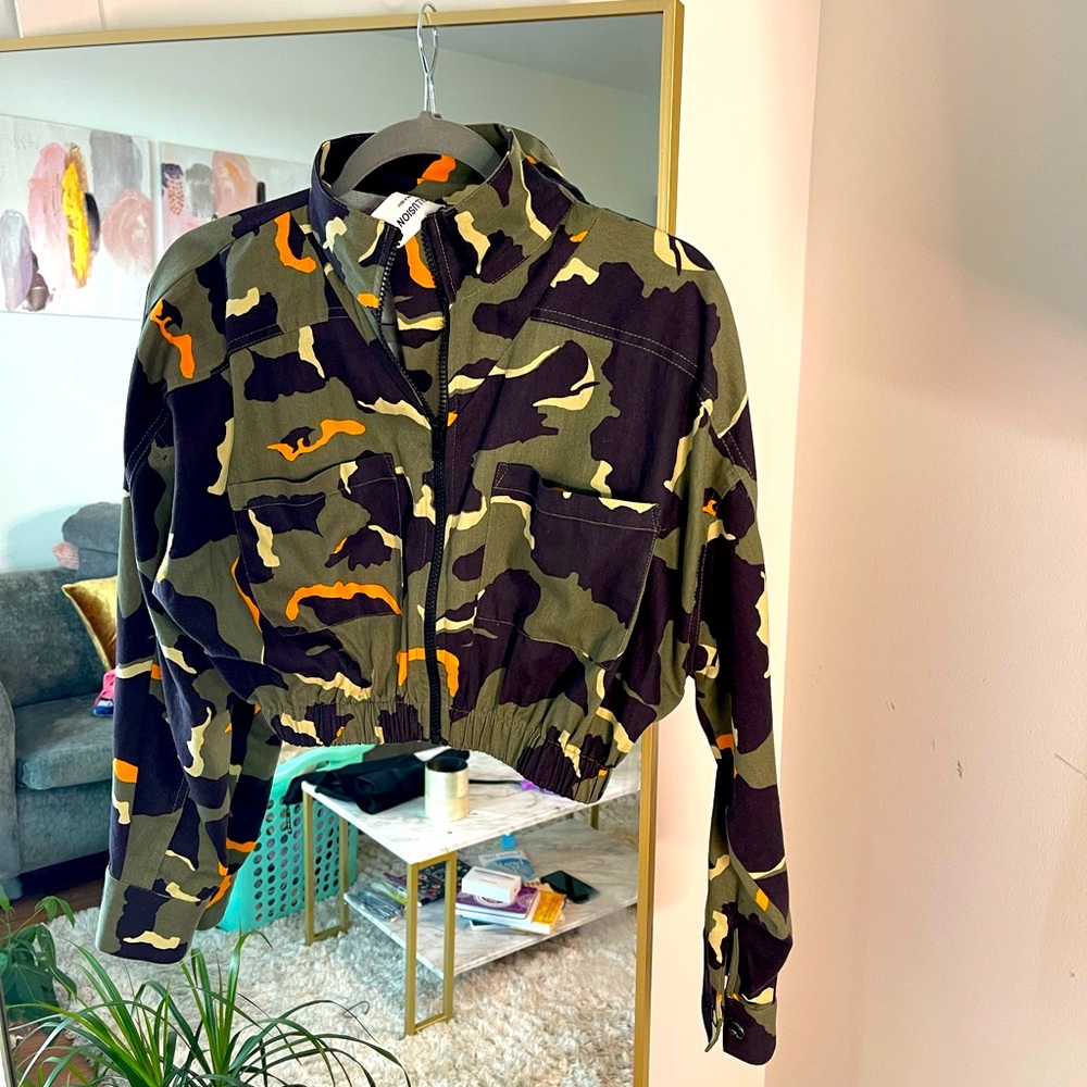 ASOS Cropped military print jacket